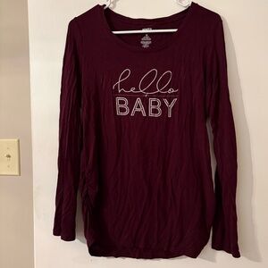 Sonoma Burgundy Maternity Long Sleeve Tee